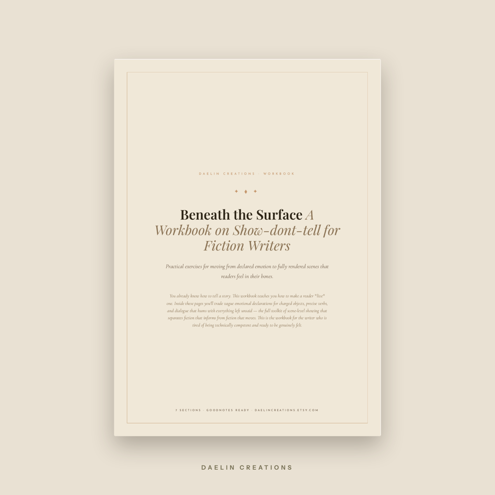 Show Don't Tell Workbook for Fiction Writers