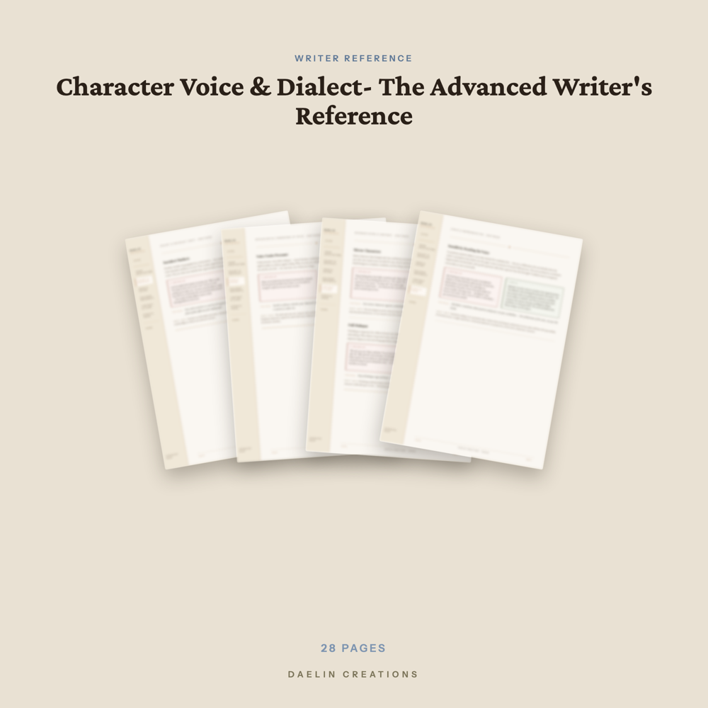 Character Voice & Dialect Writer's Reference Guide — image 3
