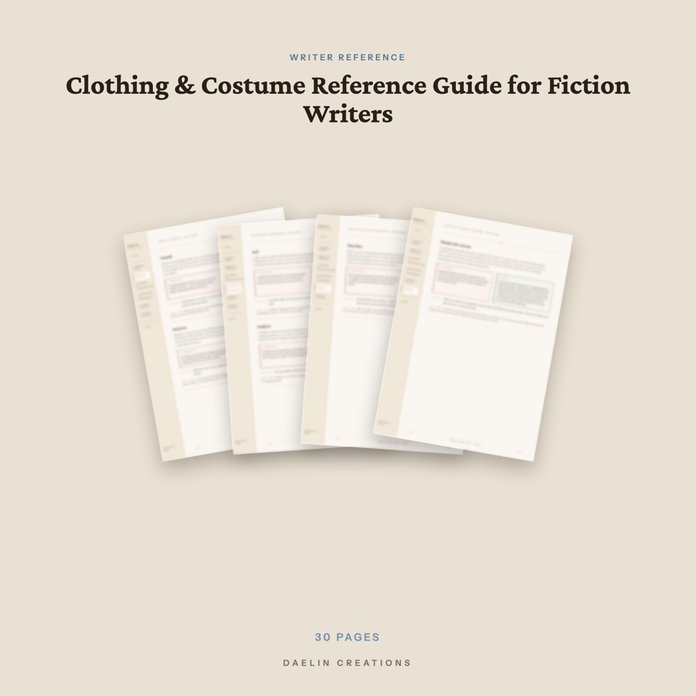Clothing & Costume Reference Guide for Fiction Writers — image 3