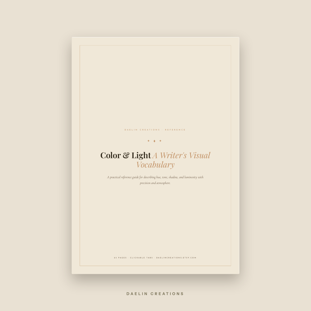 Color & Light Writer's Vocabulary Guide