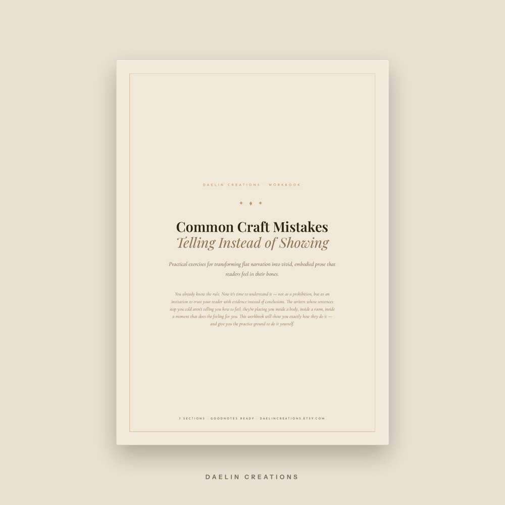 Show Don't Tell Fiction Writing Workbook