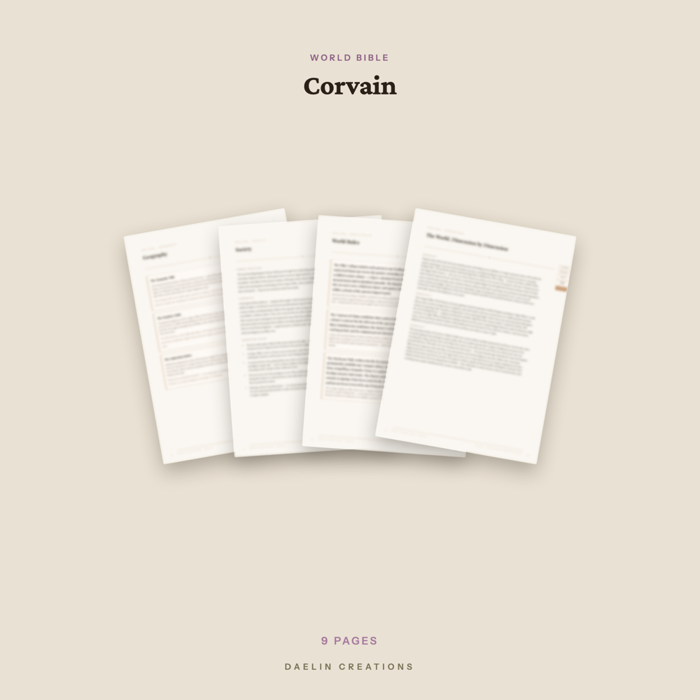Supernatural Thriller World Bible — image 3