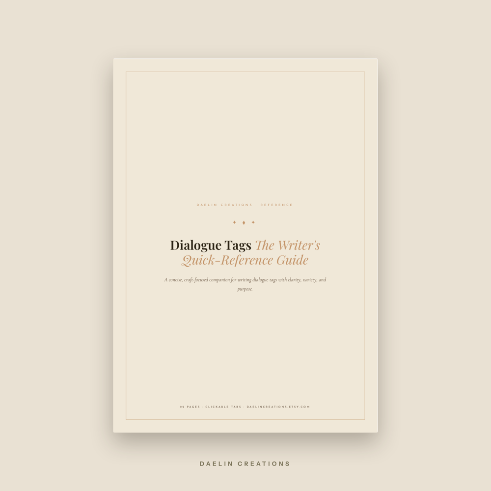 Dialogue Tags Quick-Reference Guide