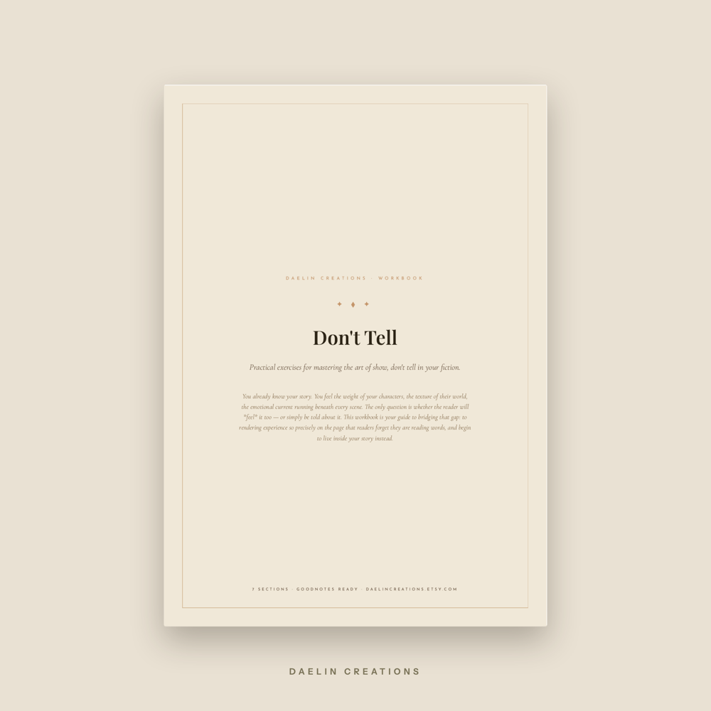 Show Don't Tell Fiction Writing Workbook
