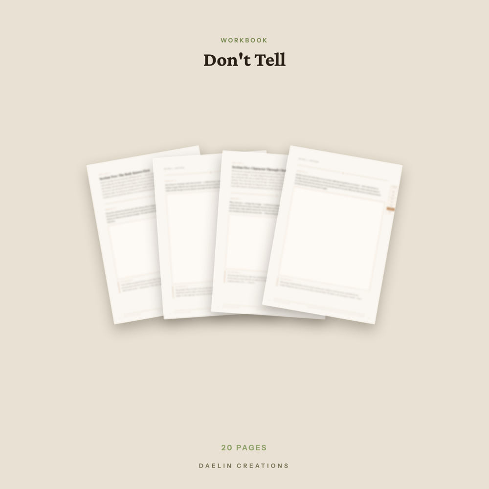 Show Don't Tell Fiction Writing Workbook — image 3