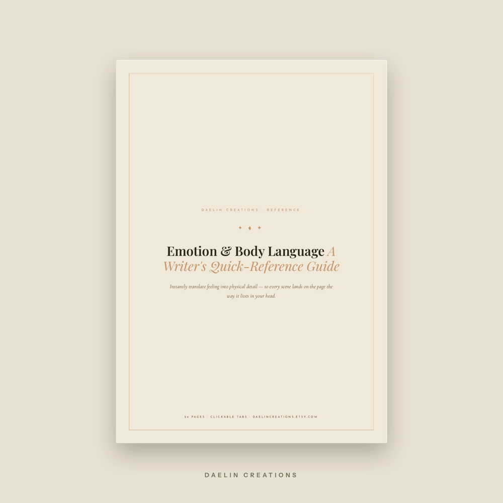 Emotion & Body Language Writer's Reference Guide