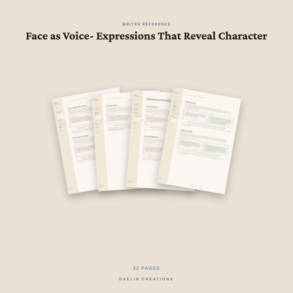 Face as Voice – Facial Expressions Craft Guide for Fiction Writers — image 3