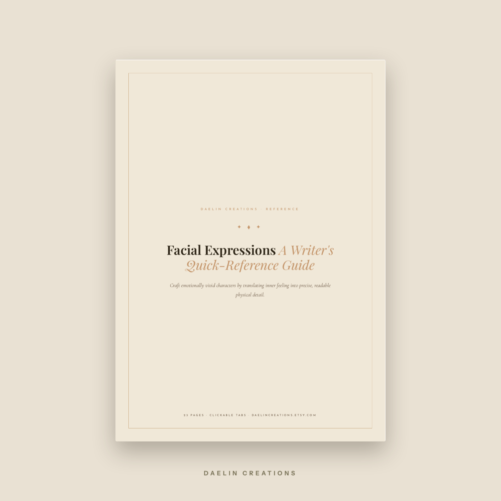 Facial Expressions Quick-Reference Guide for Fiction Writers