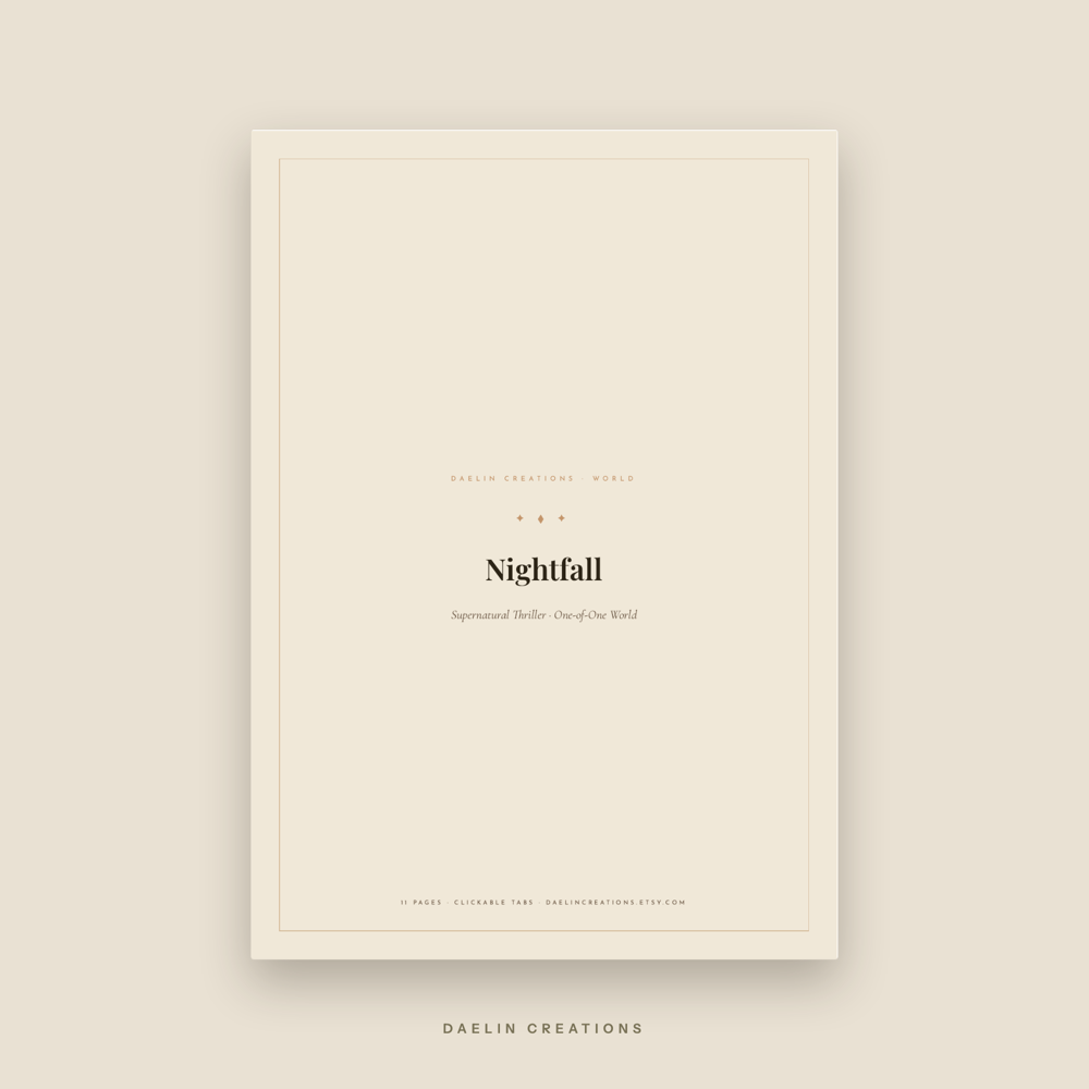 Supernatural Thriller World Bible