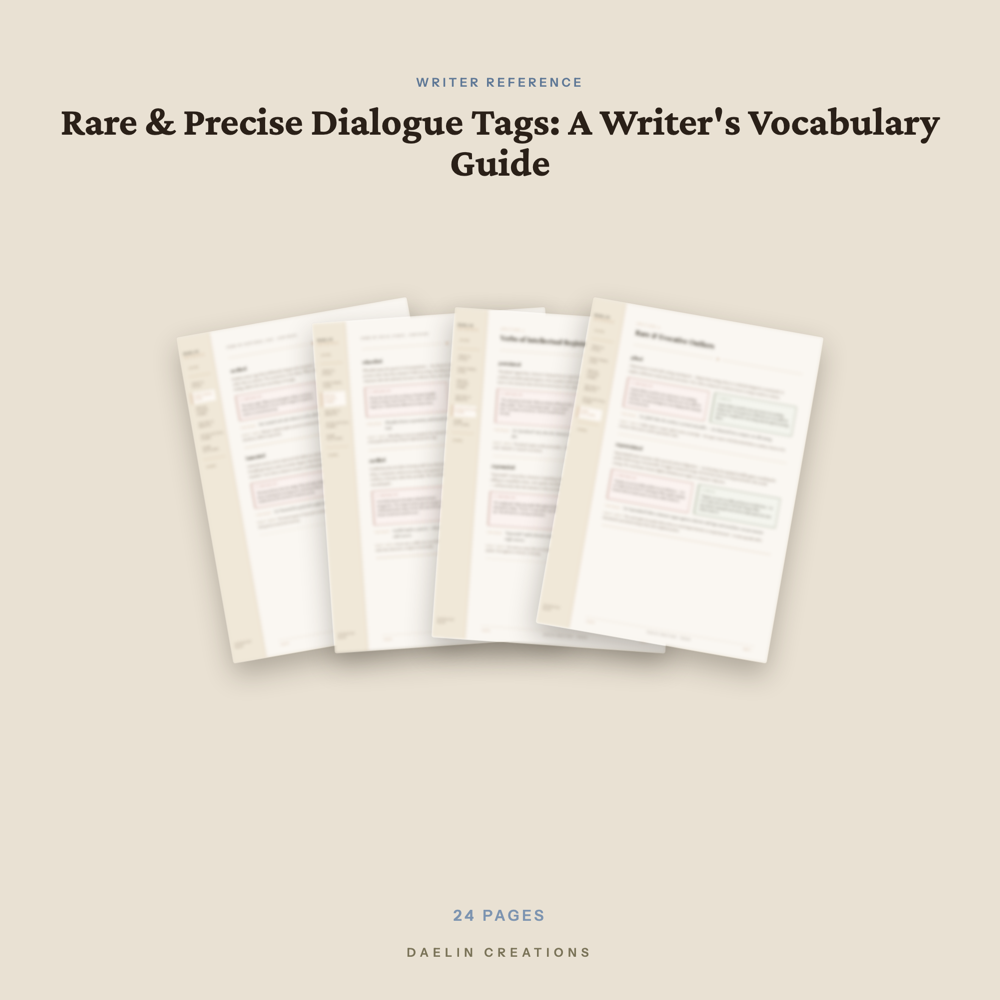 Dialogue Tags Writer's Vocabulary Guide — image 3