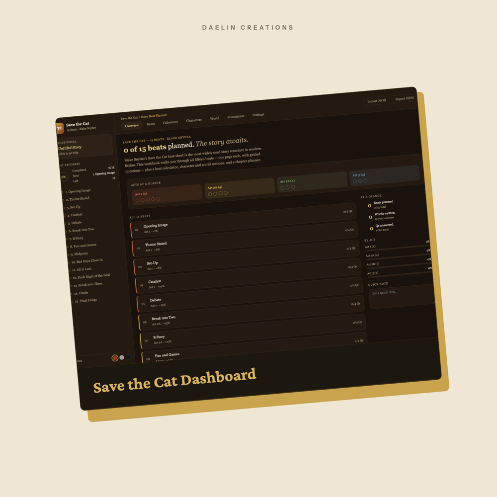Save the Cat Dashboard — image 2