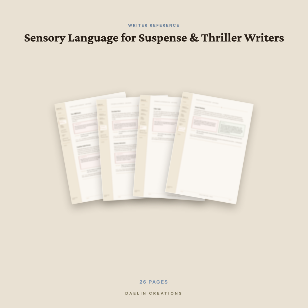 Sensory Language for Suspense & Thriller Writers — image 3
