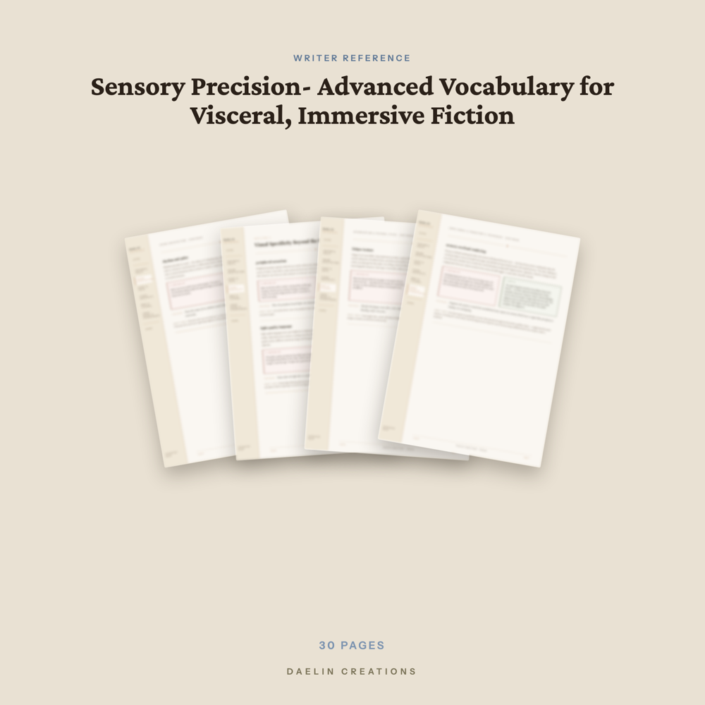 Sensory Writing Vocabulary Guide — image 3
