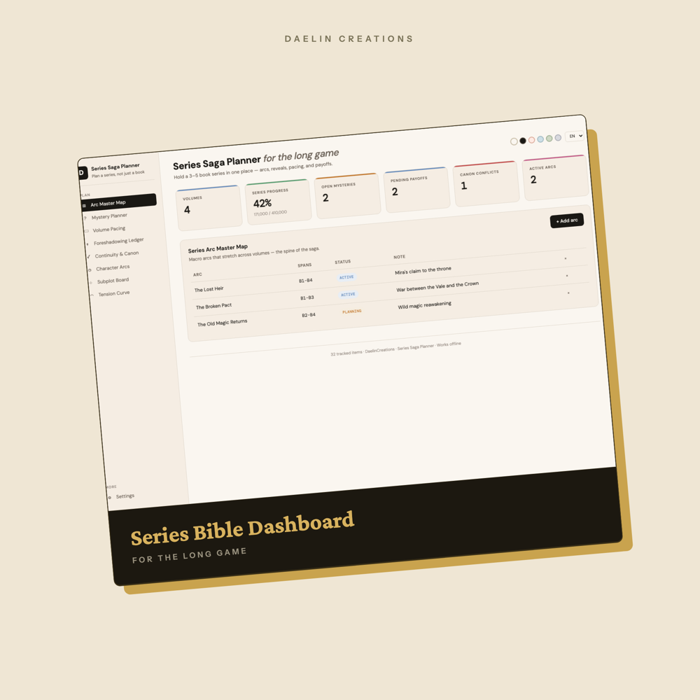 Series Bible Dashboard — image 2