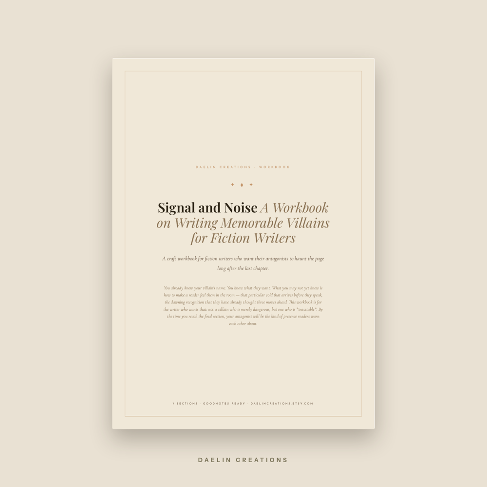 Signal and Noise: Villain Writing Workbook for Fiction Writers
