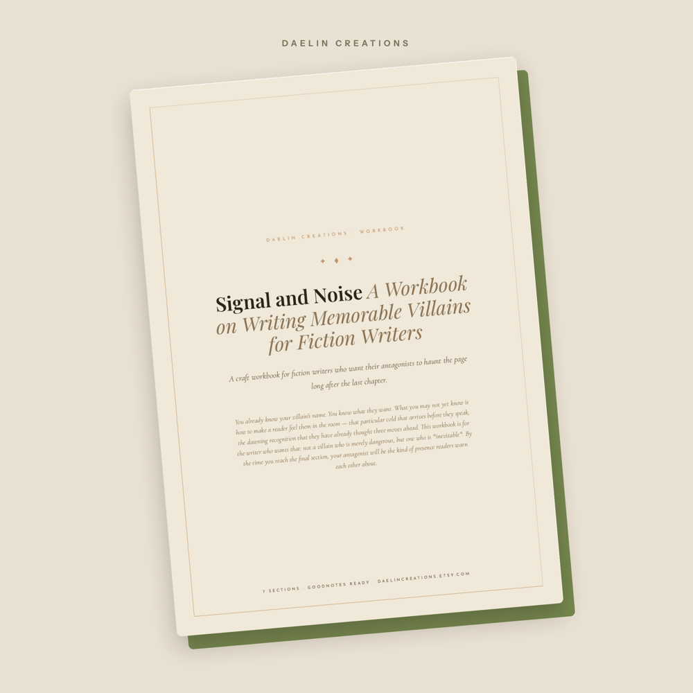 Signal and Noise: Villain Writing Workbook for Fiction Writers — image 2