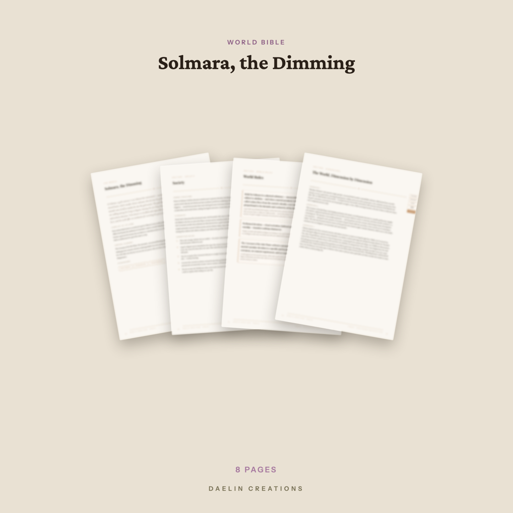 Romantasy World Bible — image 3