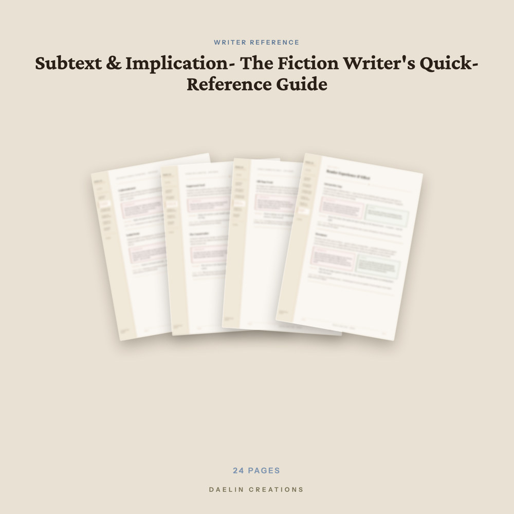 Subtext & Implication Quick-Reference Guide for Fiction Writers — image 3