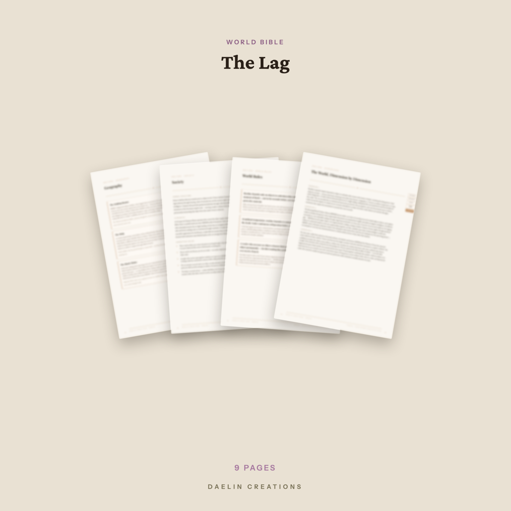 Supernatural Thriller World Bible — image 3