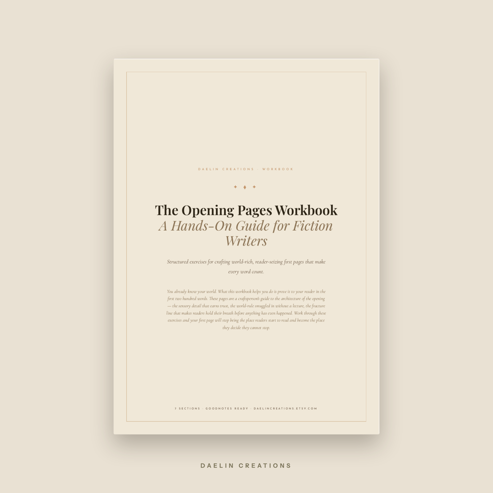 Opening Pages Workbook for Fiction Writers