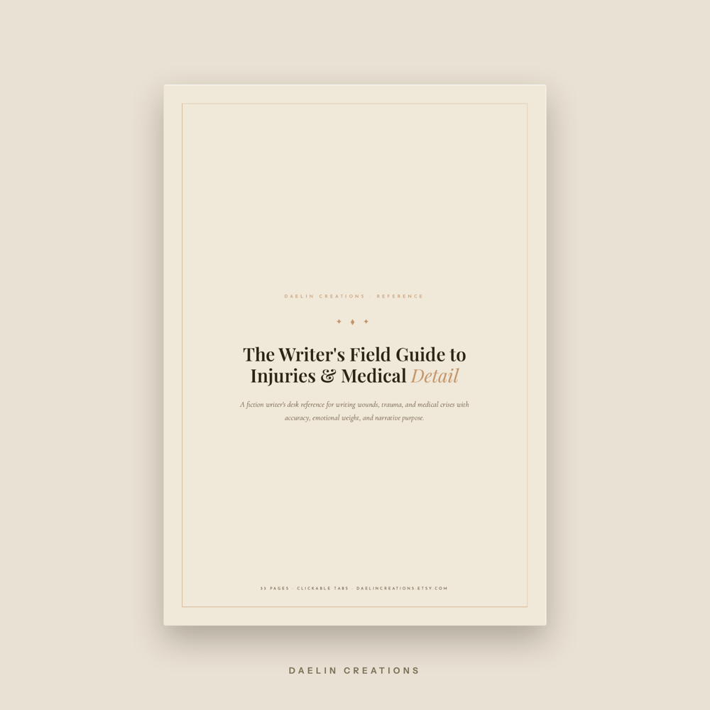 Writer's Field Guide to Injuries & Medical Detail