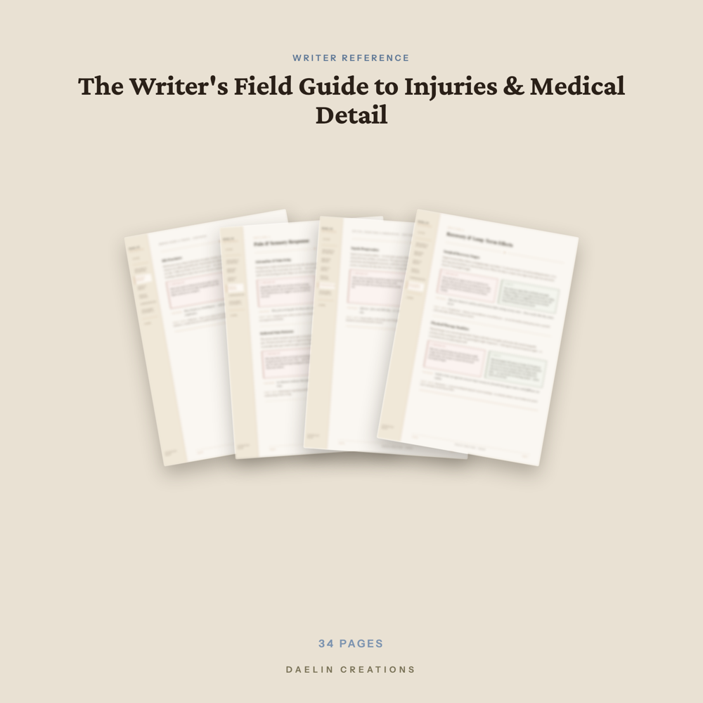 Writer's Field Guide to Injuries & Medical Detail — image 3