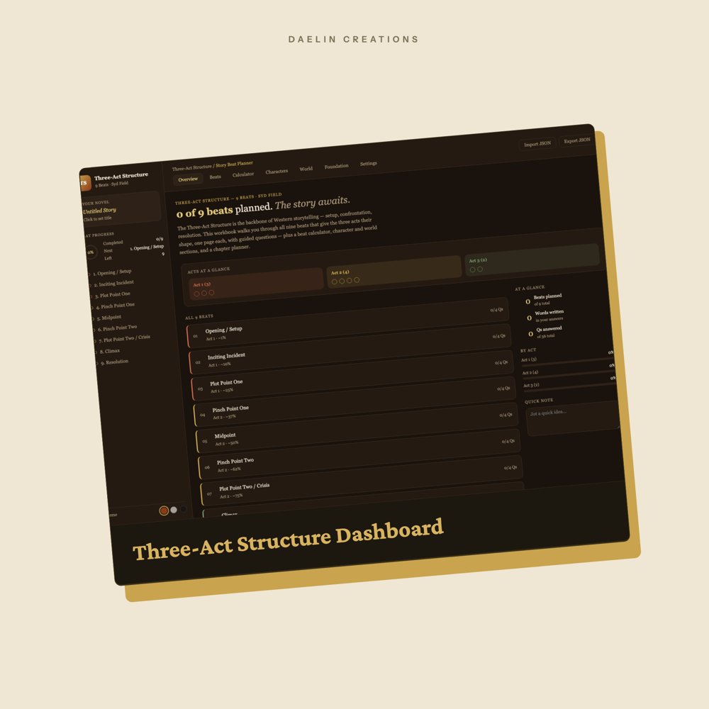 Three-Act Structure Dashboard — image 2