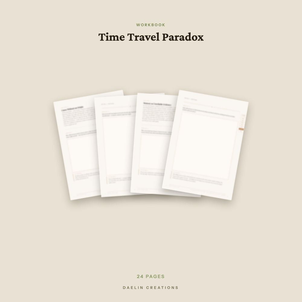 Time Travel Paradox Fiction Writing Workbook — image 3