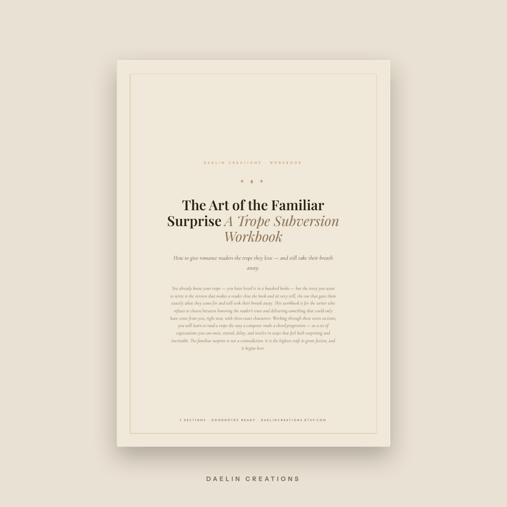 Trope Subversion Workbook for Romance Writers