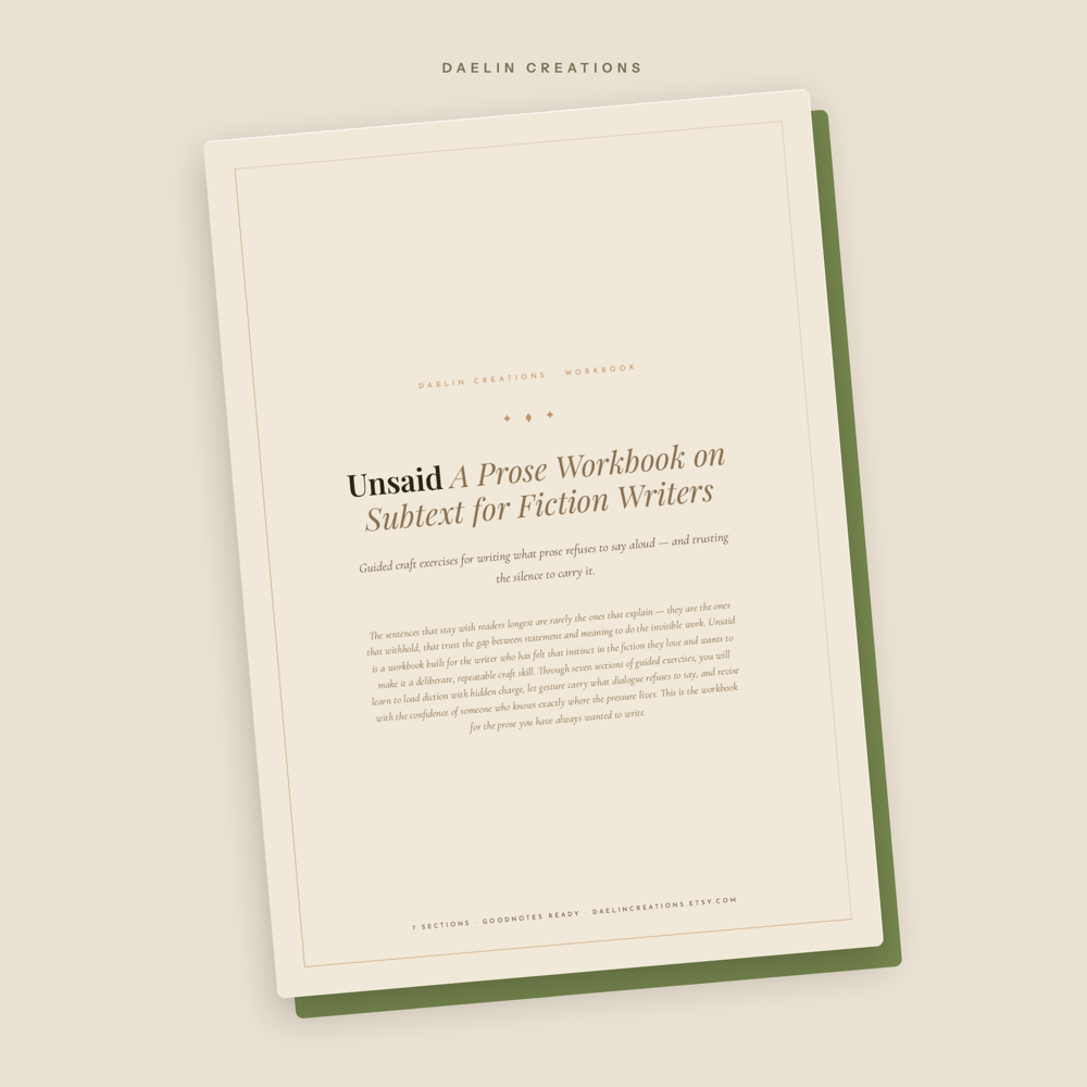 Unsaid — Subtext Workbook for Fiction Writers — image 2