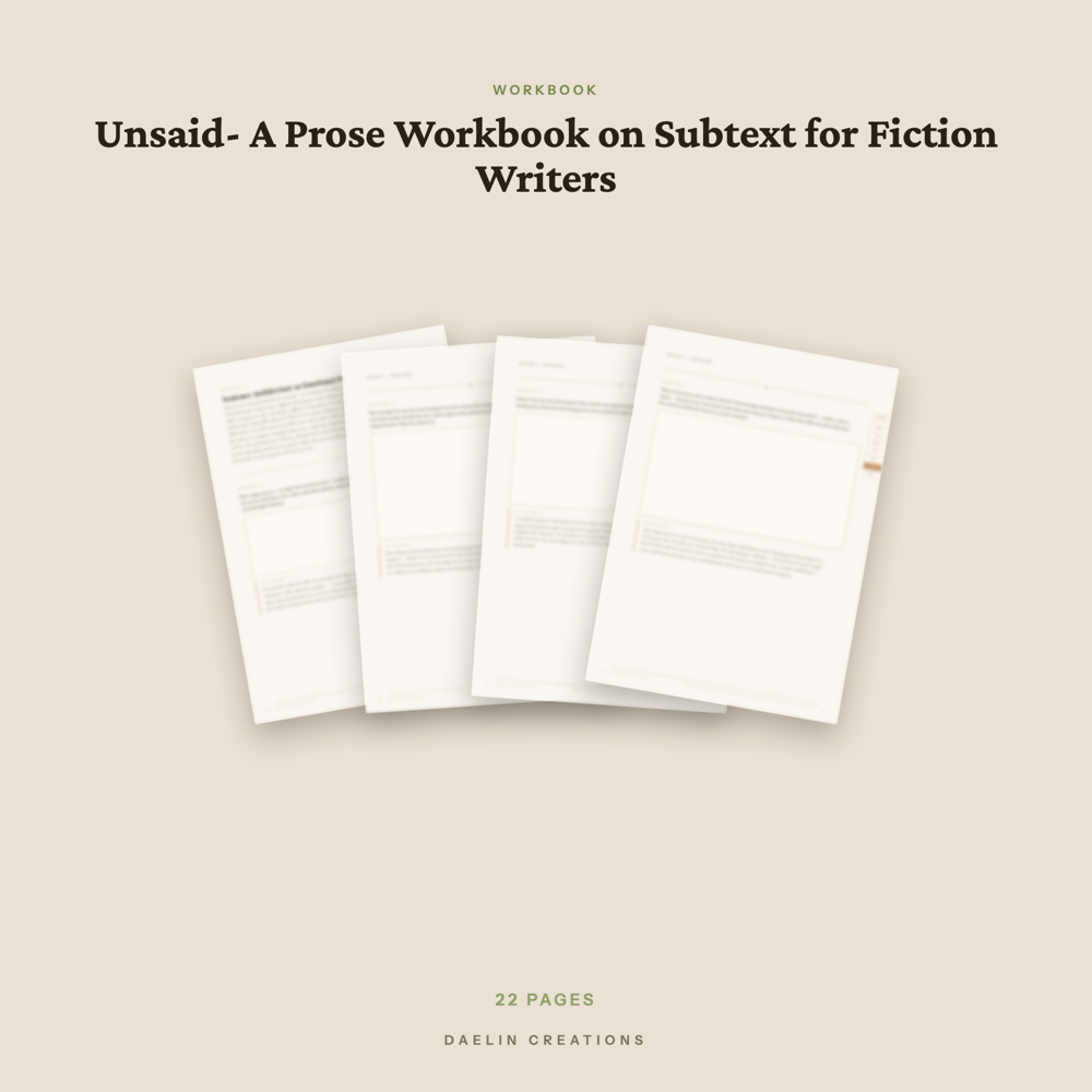 Unsaid — Subtext Workbook for Fiction Writers — image 3