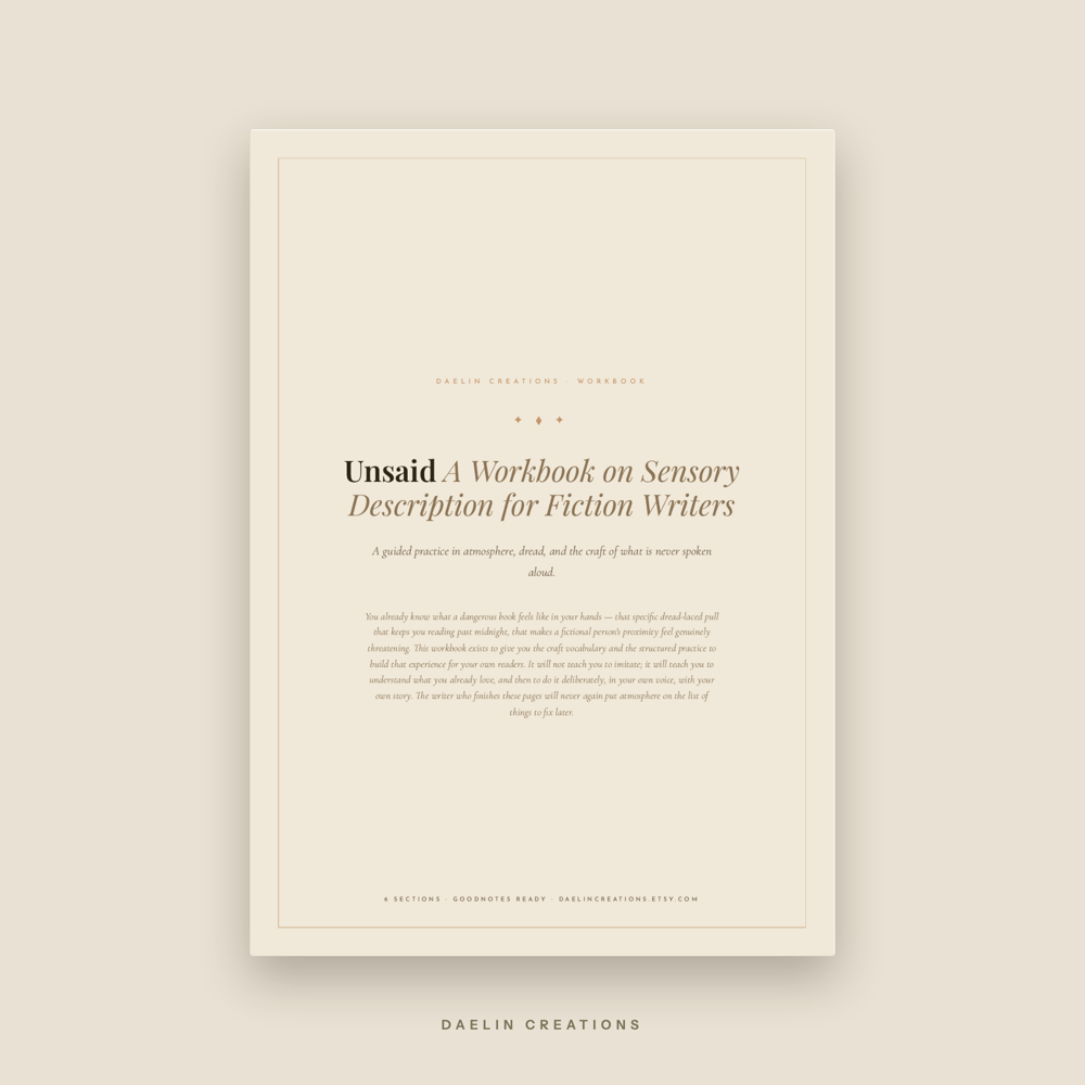 Unsaid — Sensory Description Workbook for Dark Romance Fiction Writers