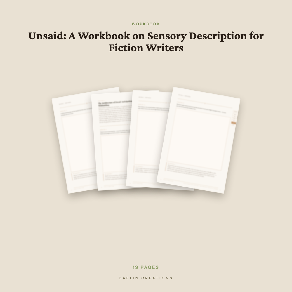 Unsaid — Sensory Description Workbook for Dark Romance Fiction Writers — image 3