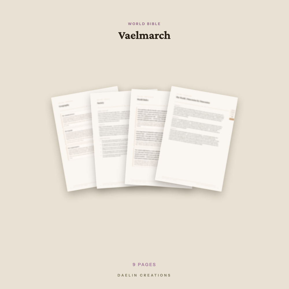 Romantasy World Bible — image 3