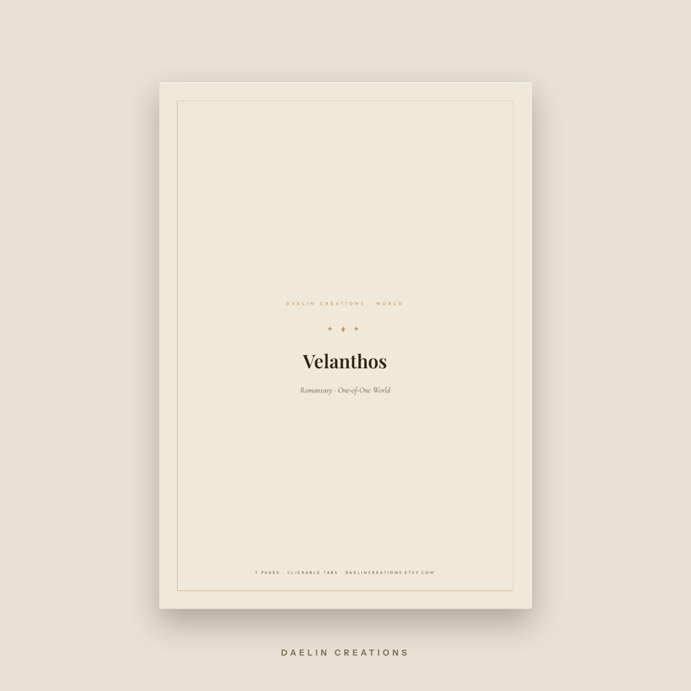 Romantasy World Bible