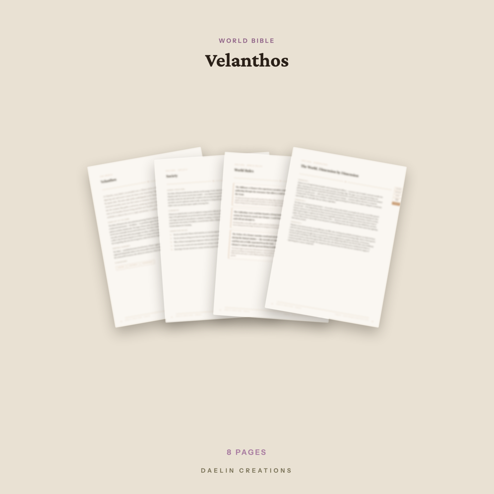 Romantasy World Bible — image 3