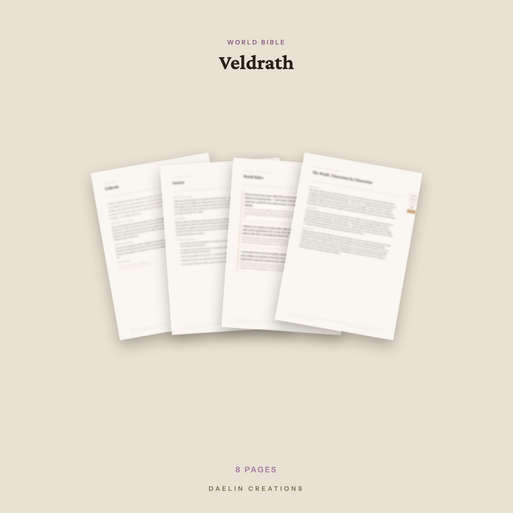 Romantasy World Bible — image 3
