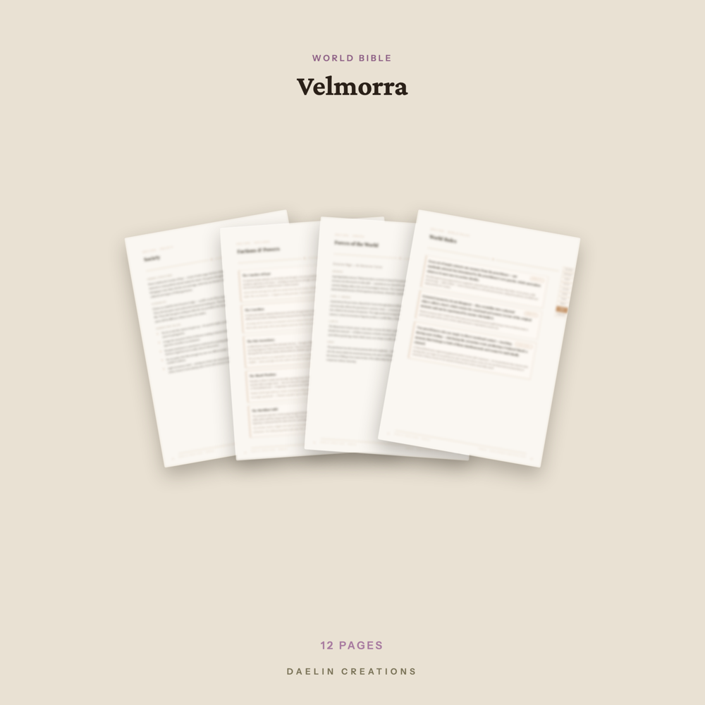Romantasy World Bible — image 3