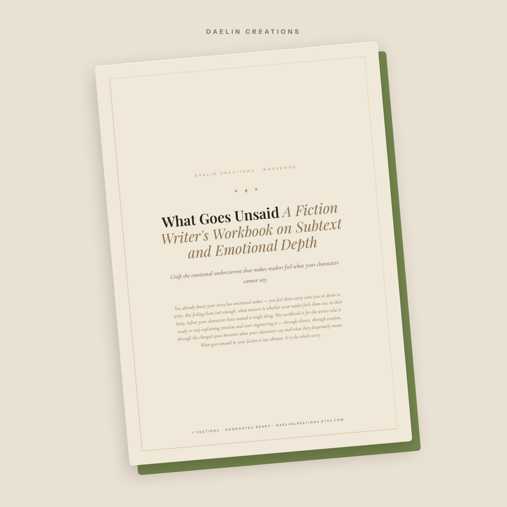Subtext & Emotional Depth Workbook for Fiction Writers — image 2